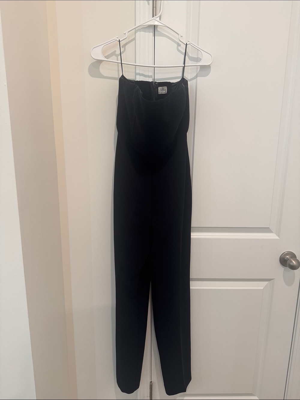 Wilfred Black Strapless Wide-Leg Jumpsuit